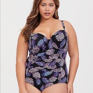 NWT Torrid Pineapple One-Piece Swimsuit